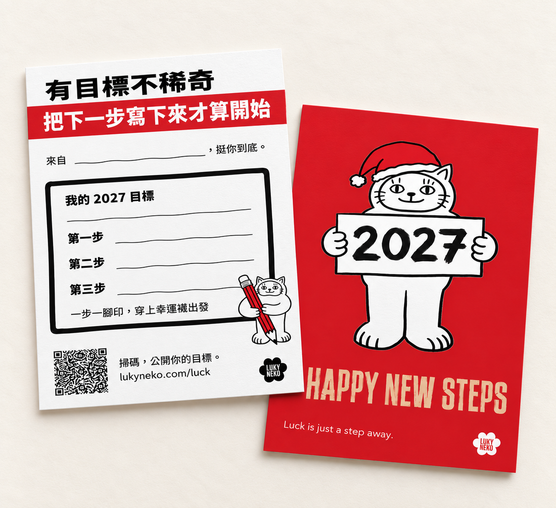 新年目標卡正反面