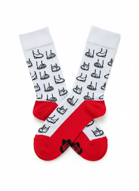 Luky 貓掌襪 - 白